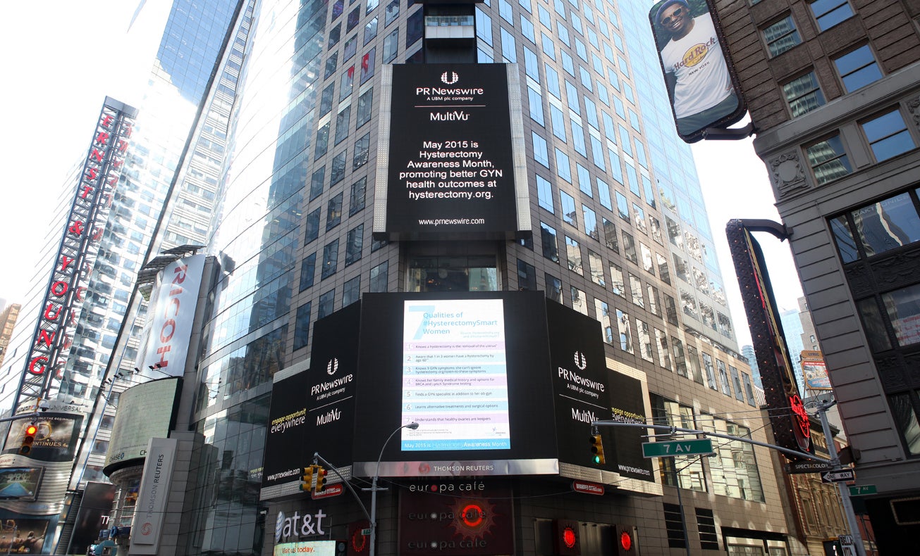 Hysterectomy Awareness Month in May – Hysterectomy.org from Times Square