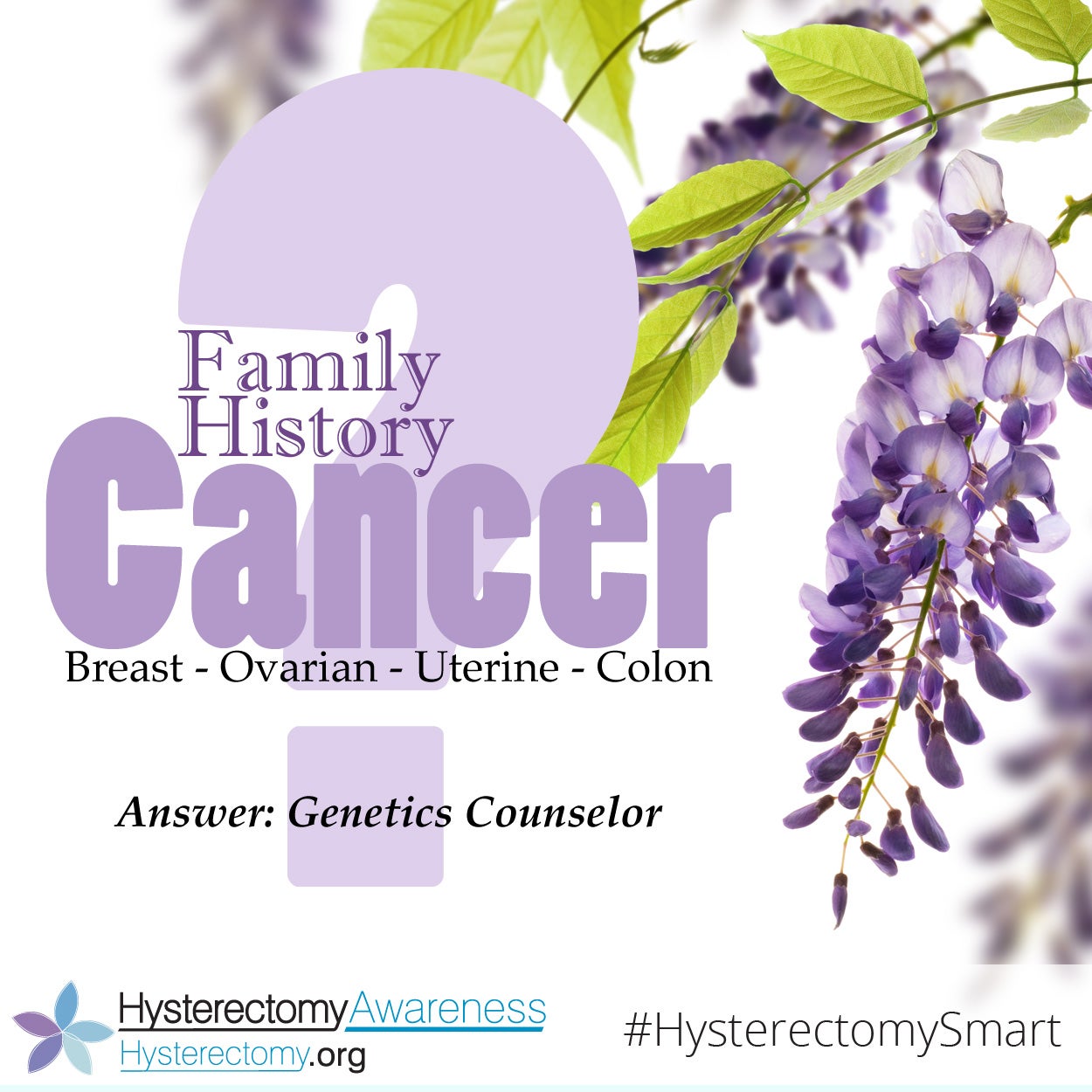 Family History Breast, Ovarian, Uterine Cancers #HysterectomySmart