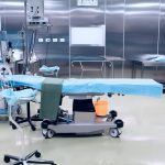 operating table in operating or surgery room