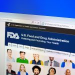 screenshot of Food and Drug Administration website